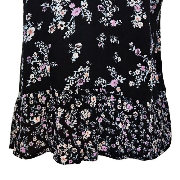 Hippie Rose NWT Black Combo Floral Tank Top Juniors S - Picture 4 of 11